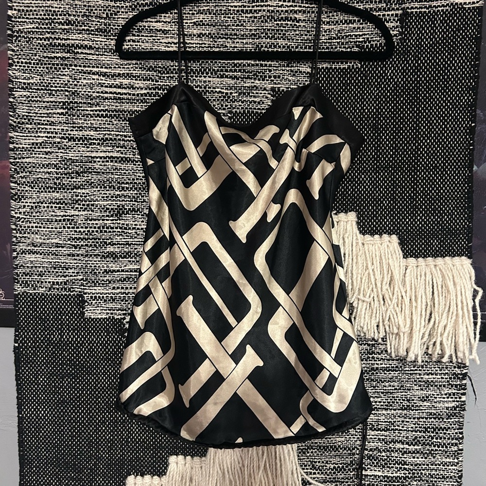 Y2K “forever rose” silk Geometric Camisole